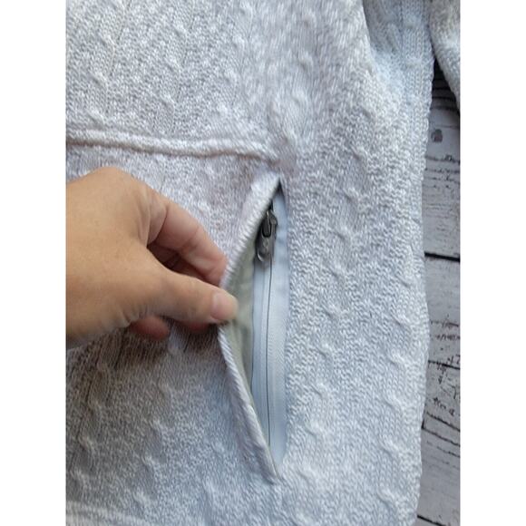 Spyder Stryke Crisp White Women's Major Cable Fleece Jacket Size M Zipper Pocket - Picture 3 of 9